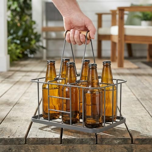 Rangement portable et polyvalent pour bouteilles de vin fer forgé - 6
