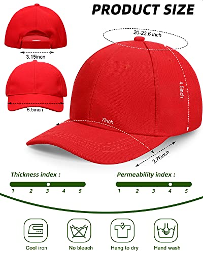 Image of Handepo 24 Pcs Blank Baseball Caps Adjustable Back Strap Unisex Blank Design Caps Plain Unisex Hats for Men Women