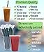 20 oz Clear Plastic Cups with Lids and STRAWS, Disposable Drinking Cups for Cold Drinks, Iced Coffee, Milkshakes, Smoothies, 25 Sets