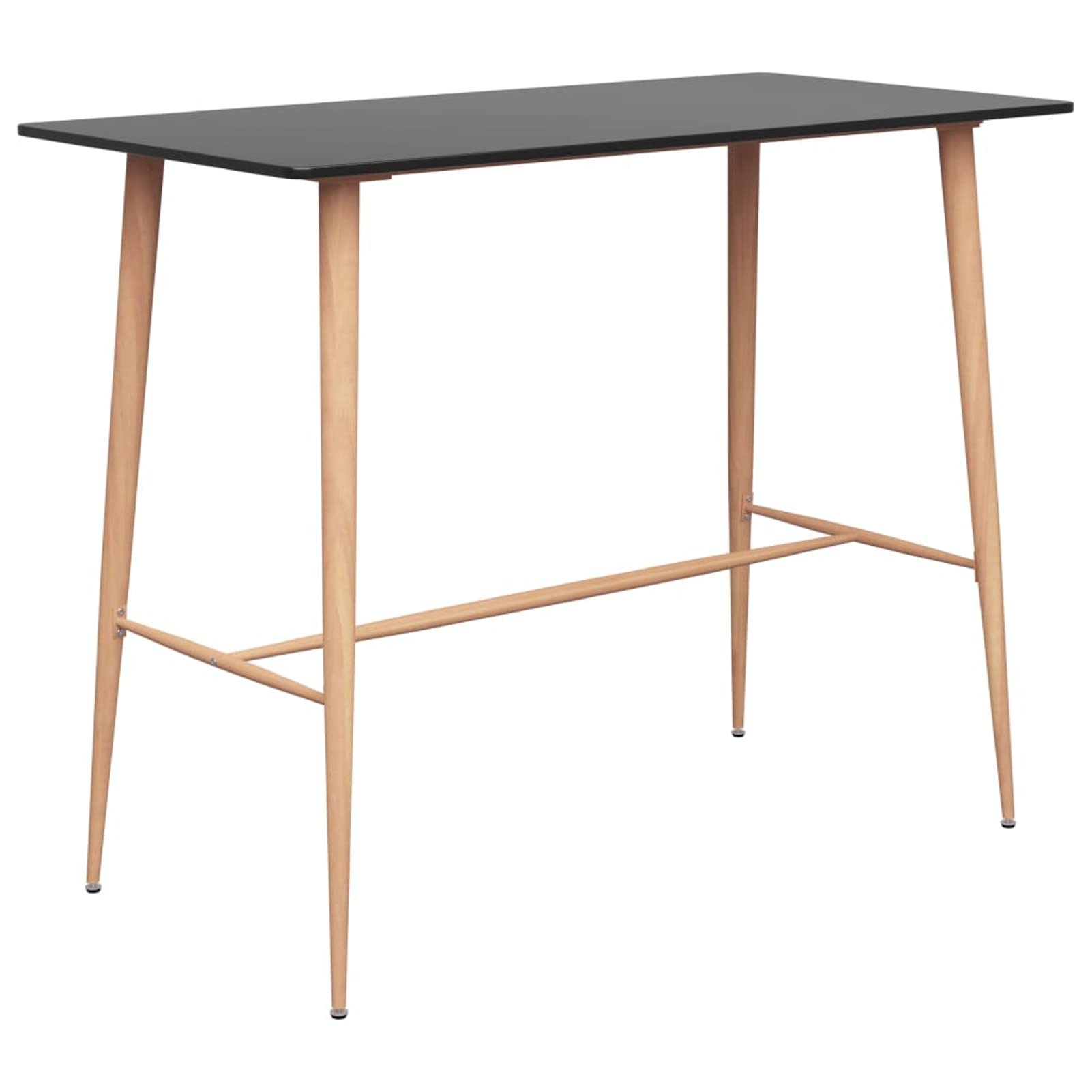 ZEYUAN Mesa Alta y taburetes de Bar 5 Piezas, Juego De Comedor, Juego De Mueble De Bar, Conjunto Mesa Y Sillas Cocina, Juego De Mesa Sillas, Negro