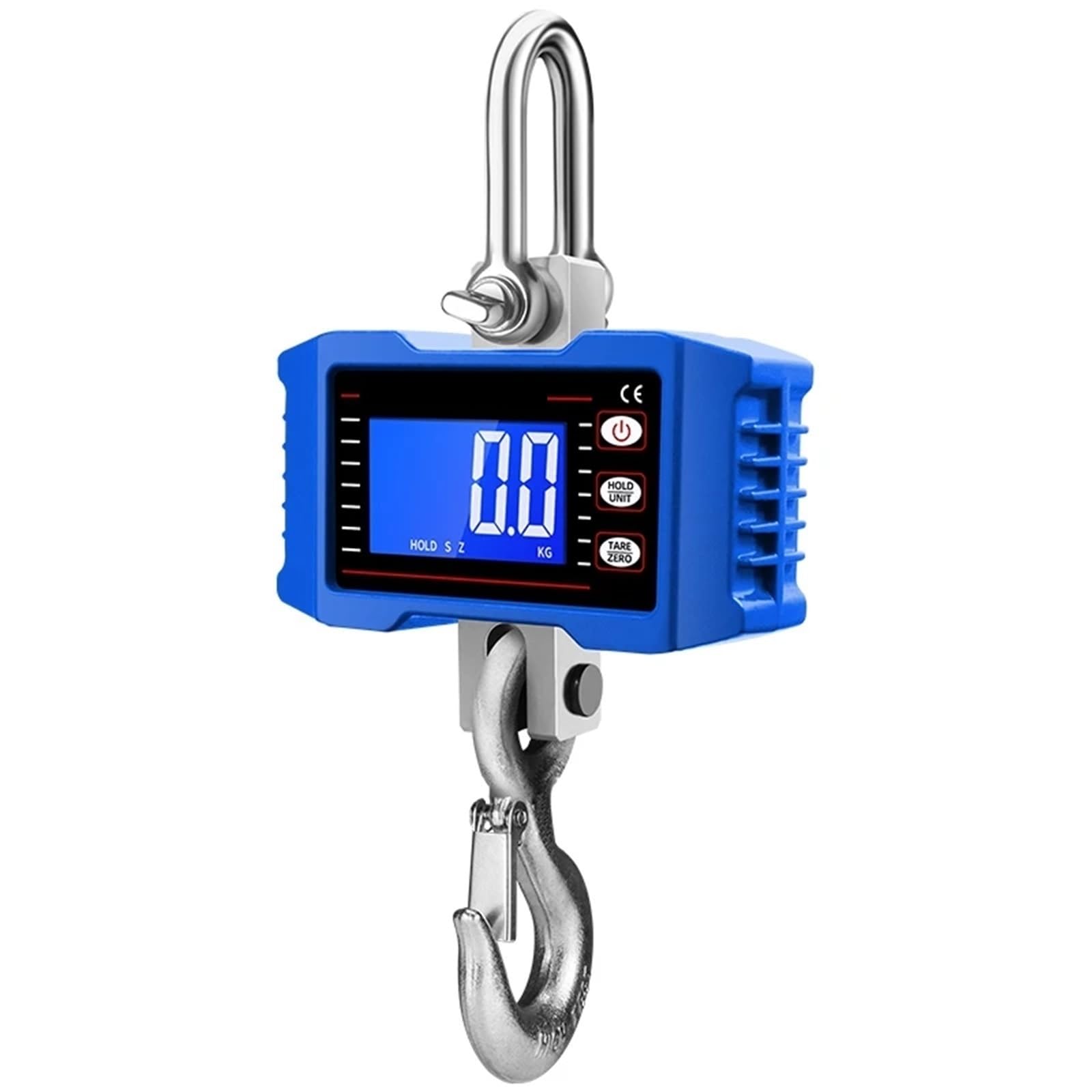 Digital Crane Scale, 1500KG Digital Hanging Scale Backlight Industrial Hook Weigher Crane Scale(1500kg Blue)