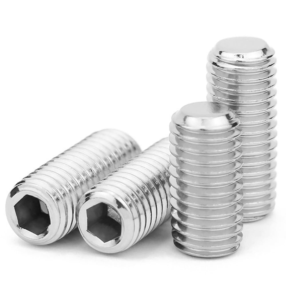CENSIVI M8 Gewindestifte mit Innensechskant - Madenschrauben Sechskantkopf Schrauben Wurmschrauben Edelstahl 201 Gewindeschrauben Für die tägliche Wartung und DIY-Projekte, M8 x 8mm, 20 Stück