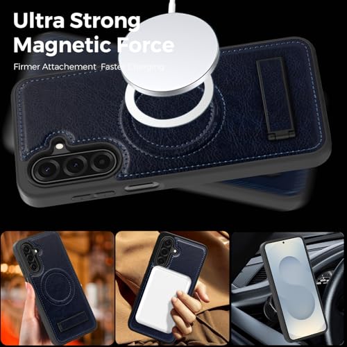 Image of Lunivop for Samsung Galaxy A17 5G Phone Case 6.7 inch PU Leather Blue