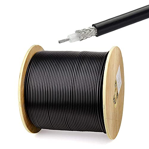 Image of RG58 A /U RF Coaxial Cable Flexible Low Loss Coax (100 MTR)-Black