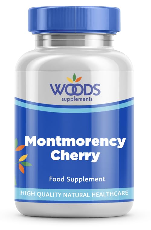 Montmorency Cherry (60 Capsules) from Woods Supplements | 435mg Montmorency Extract per Capsule | Source of Vitamins A & C | Bursting with Antioxidants | Suitable for Vegetarians & Vegans
