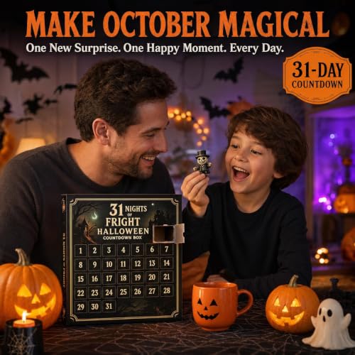 Halloween Advent Calendar 2026, 31 Days of Halloween Countdown Calendar with 31 Mini 3D Spooky Figurines, Surprise Blind Box for Kids Adults, Halloween Decorations, Party Favors and Gifts - image 2