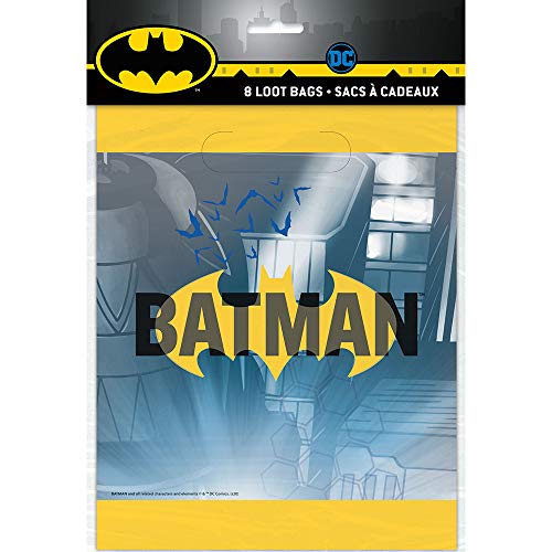 Unique Party 77523 - Bolsas de Regalo - Batman Party - Paquete de 8