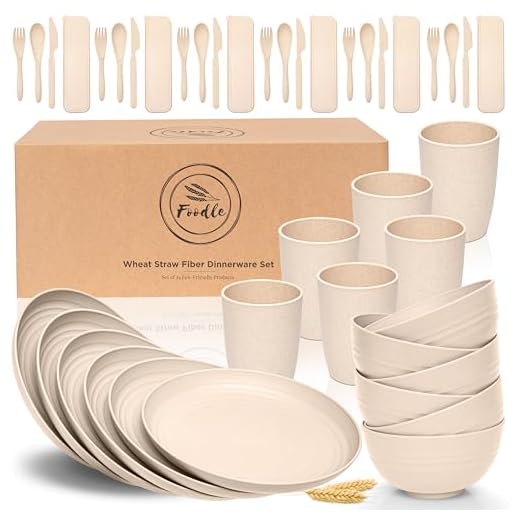 Can you take dinnerware set in hand luggage FOODLE Wheat Straw Dinnerware Set