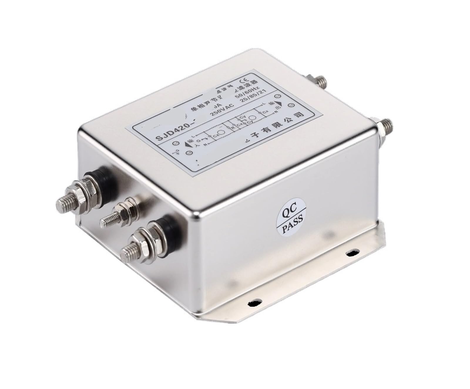 WBBAYDRFR SJD420 single-phase two-stage AC power filter servo frequency conversion anti-interference 220V(SJD420-30A Bolt type)