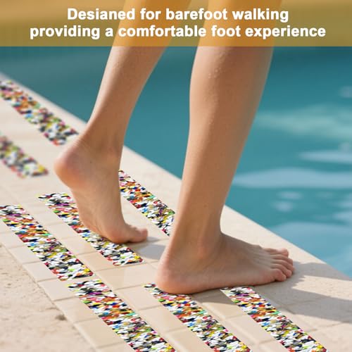 Image of Anti Slip Stair Treads Outdoor Tape, 4 inch x15FT Heavy Duty Non-Slip Rubber Grip Tape Shower Strips Resistant Tape Underwater Waterproof Grip Traction Tape for Pools Stairs Showers Bathroom