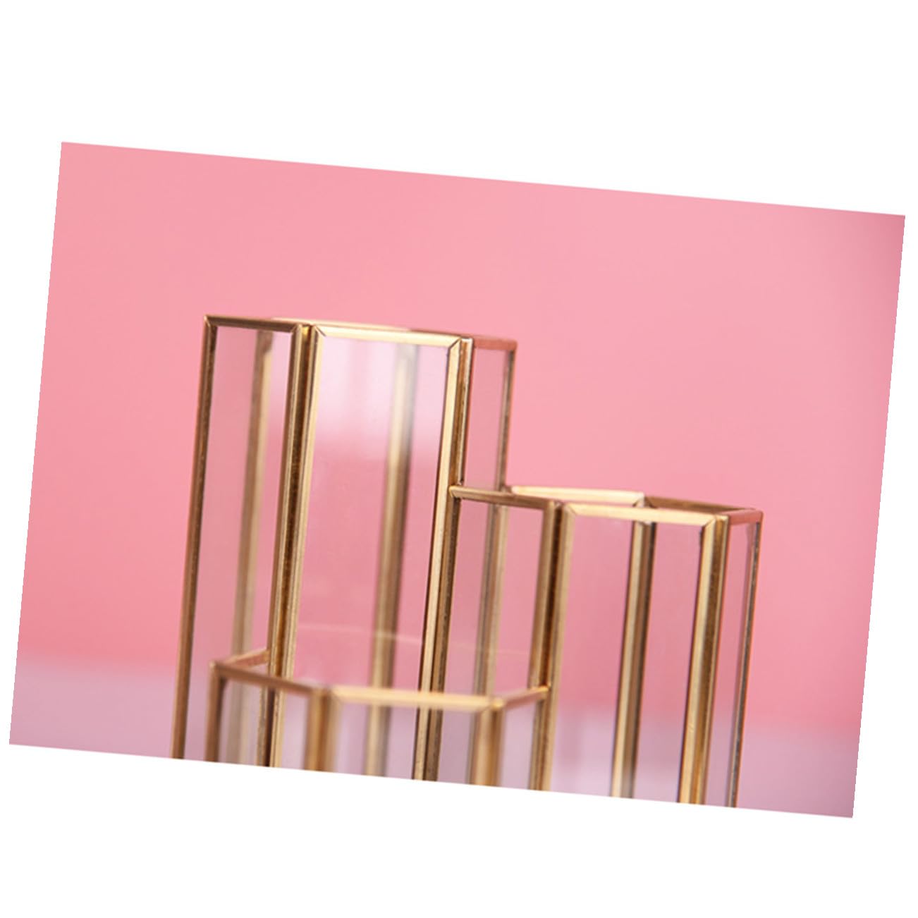 SHINEOFI Stiftebehälter Sechseckig Tisch Goldfarben Stiftehalter Stifteorganizer Schreibtisch Zubehör Leicht Modern Design
