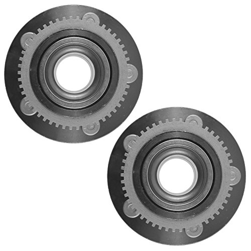 Image of TRQ Front Left and Right Wheel Bearing and Hub Assembly Set 2 Piece Compatible with 2005-2007 Avanti Avanti 2005-2009 Ford Mustang 4 Wheel ABS 2010-2014 Mustang