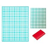 GORGECRAFT Tartan-Druckschablone, Selbstklebende, Wiederverwendbare Seidenschablonen Mit Rakeln Für Heimtextilien, Holzplatten, Stoff
