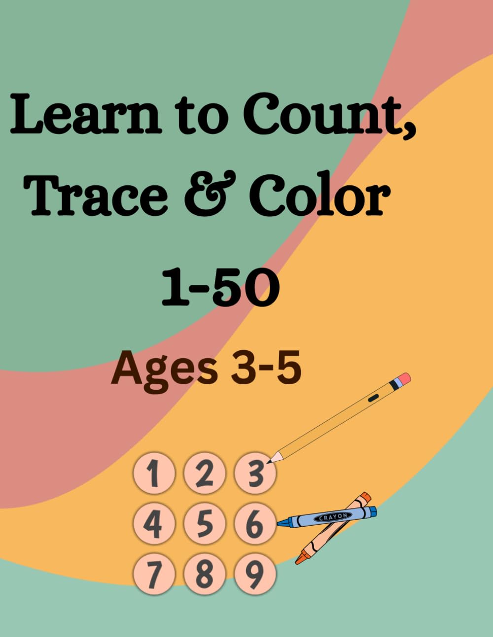 Learn to count, trace and color 1-50
