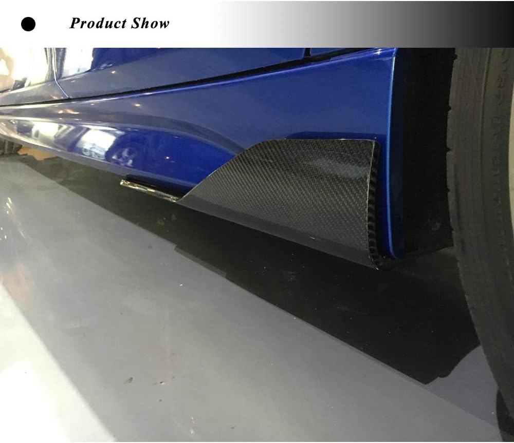 F30 M Tech Real CF Side Splitters, fits BMW 3 Series 320i 325i 328i 335i M Sport Sedan 2012-2018 Full Carbon Fiber Side Skirts Extension Lip Splitters Rocker Panels