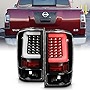 ACANII - For 2004-2015 Nissan Titan A60 Black Housing [LED Light Tube Style] Tail Lights Brake Lamps Assembly Left+Right