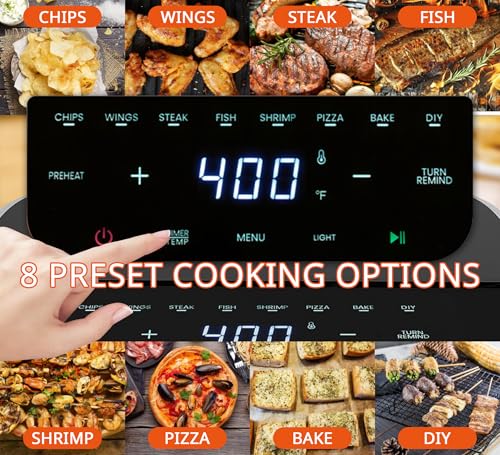 Image of Air Fryer 4QT with Clear Window, Multiple Operation Airfryer Non-Stick Basket Dishwasher Safe, Square Airfryer, Air Fry, Roast, Reheat, Dehydrate, Bake, Steam, 400F Rapid Air Crispy Technology, Black