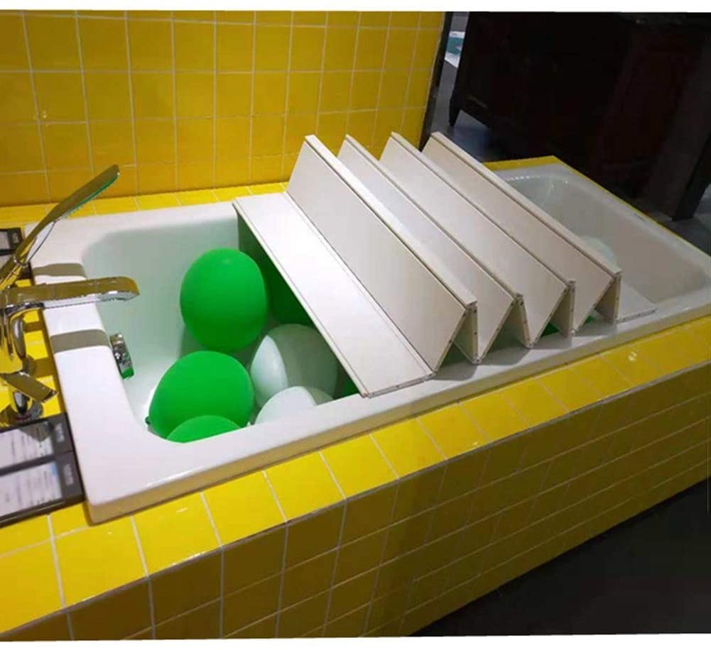 Couvercle de bain blanc JATIBOSH en PVC épais de 75 x 133 cm pour baignoire