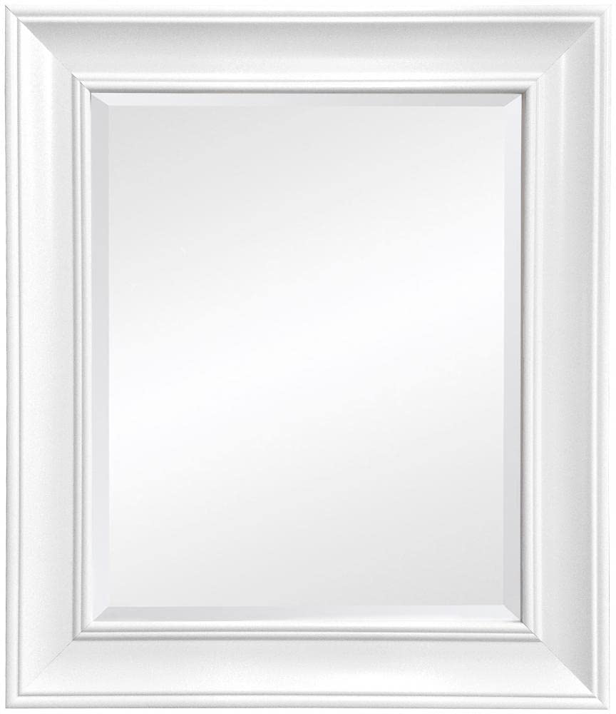 Frames by Post Scandi Vintage białe lustro 50 x 40 cm z ukośnym lustrem 4 mm