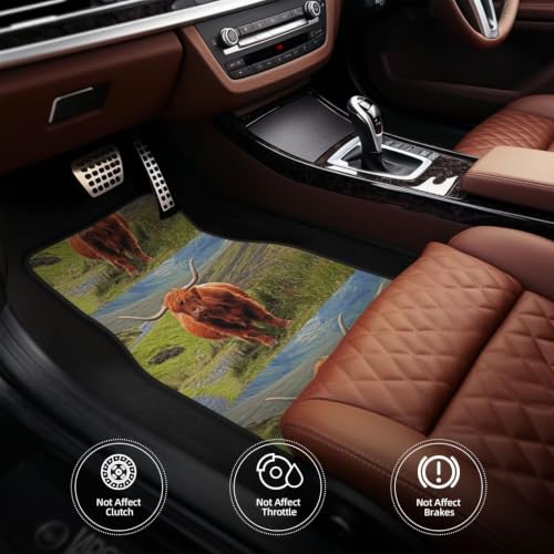 Alfombrillas de coche de neopreno con diseño de ganado de las Tierras Altas 5