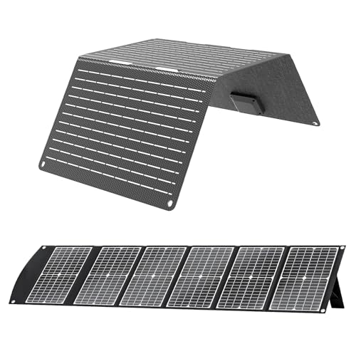 Image of Ecosonique 30W and 100W Portable Solar Panel Foldable Solar Charger with USB-A USB-C Port DC for Camping, Backpacking, and Emergency Power