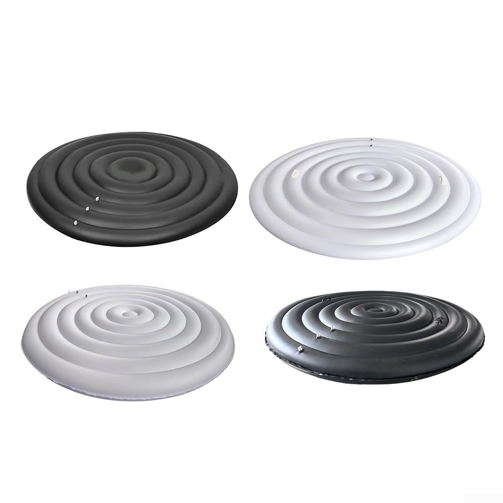 Copertura per Vasca da Bagno Gonfiabile con Isolamento Termico con Dimensioni Regolabili da 128 cm a 180 cm, in PVC a Prova di perdite e Facile Installazione (Bianco Senza H)