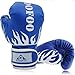 GROOFOO Kinder Boxhandschuhe für Kinder Boxsack Sparring Training, 4oz fit 3 bis 9 Jahre - Blau
