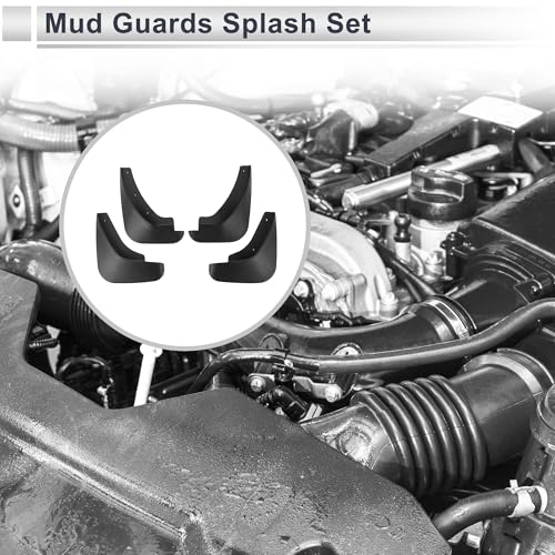 Image of X AUTOHAUX 1set Front and Rear Mud Flaps Splash Guards Mud Guards for Mazda 3 1.6(Hatchback) 2006-2011 W /Mount Accessories