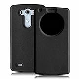 Fintie LG G3 Smart Circle Case - [Quick Circle Window] Premium PU Leather Ultra Slim [Magnetic Closure] Flip Cover for LG G3 (2014) - Black