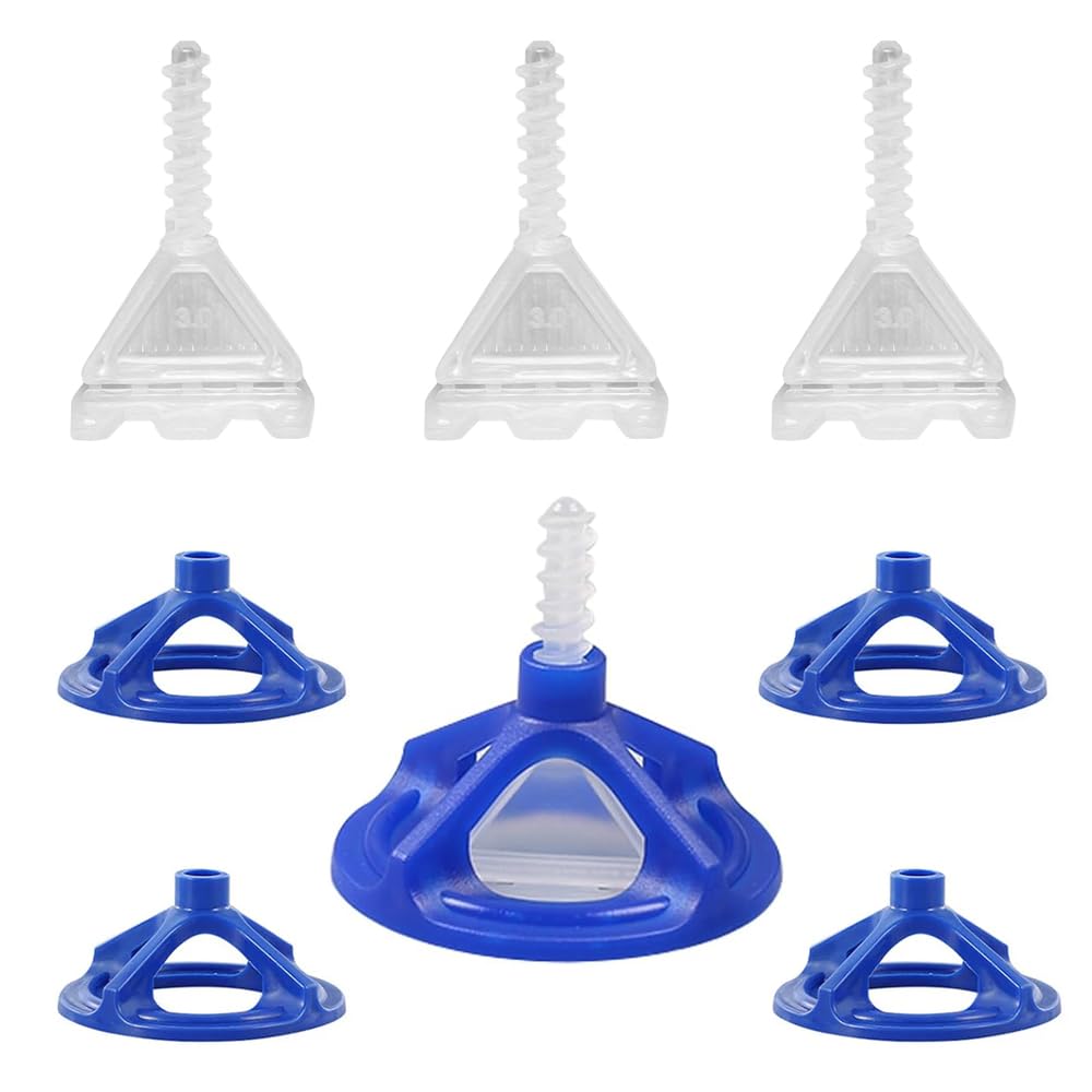 Sarini Tile Leveling System 3mm, 50 Pcs Revolutionary 3mm Tile Spacer Levelling System, 100 Spiral base