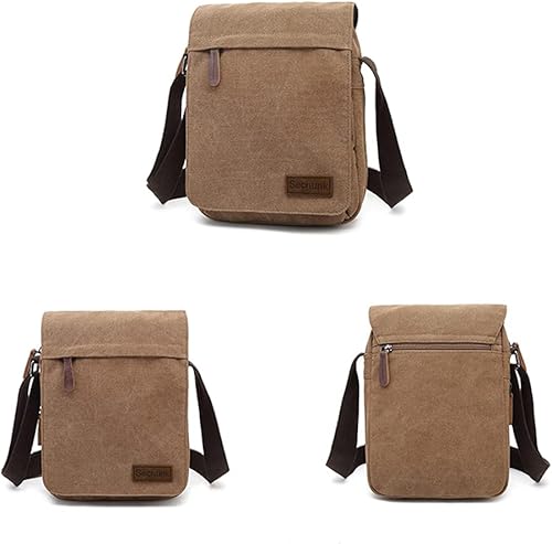 Vista 67 de Sechunk Vintage Canvas Messenger Cross body bag Shoulder bag