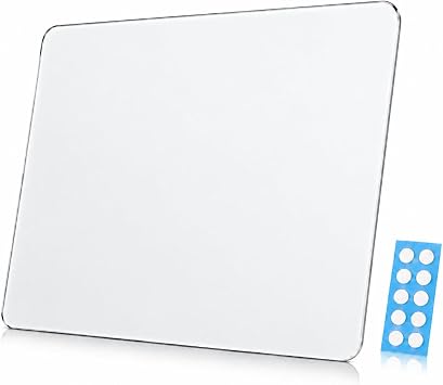 Tempered Glass Mouse Pad 13.8" L x 9.8" W, Gaming, Office, White
