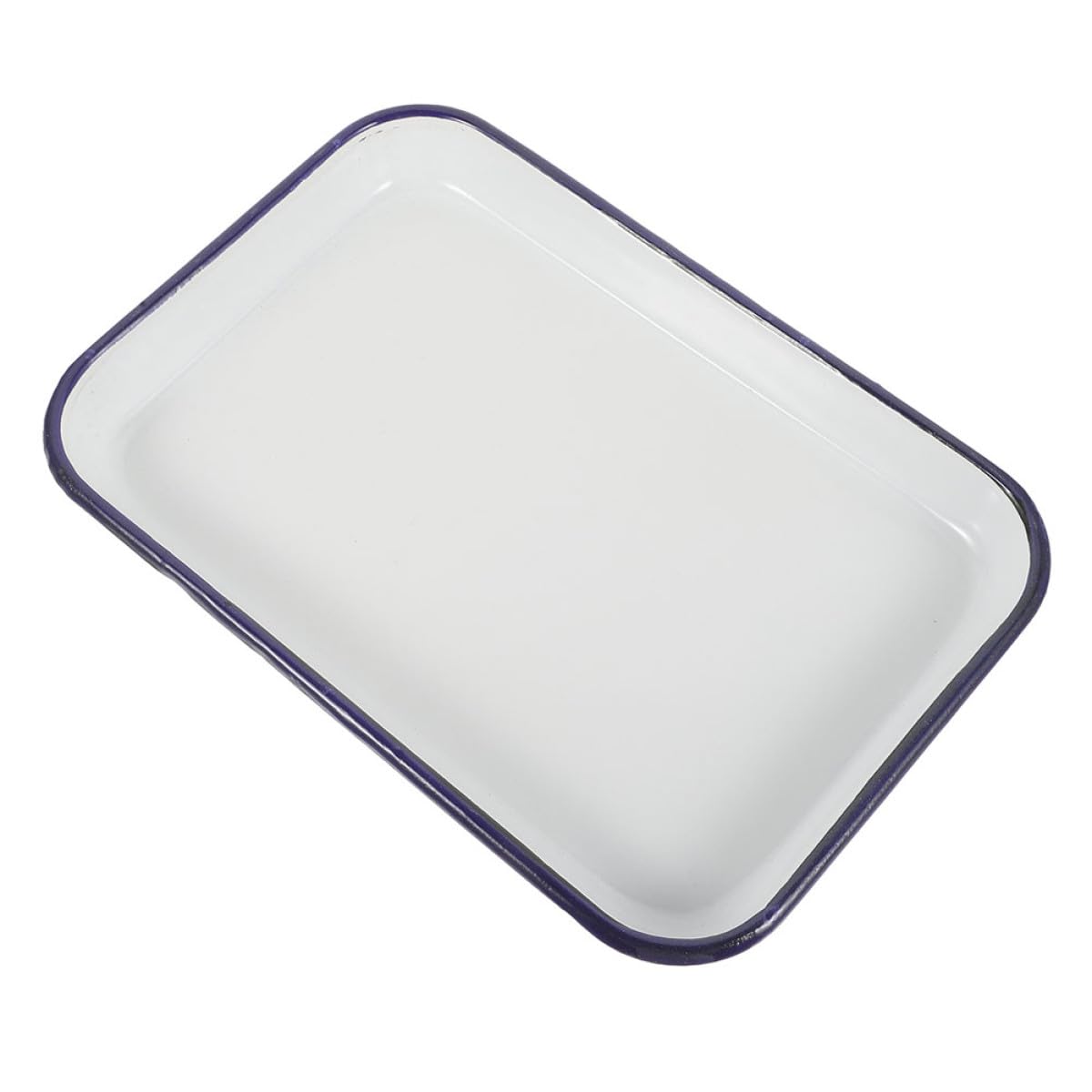 Multifunktionales Rechteckiges Emailliertes Backblech 34x44x3,2cm Spülmaschinenfest Backform Ofenblech für Grillen Backen und Servieren Langlebiges Emaille Kochgeschirr