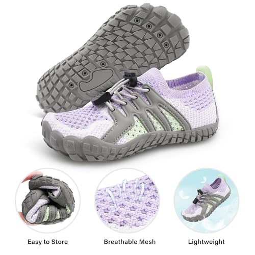 Image of Stelle Water Shoes for Kids Adjustable Laces | Quick Dry Barefoot Non-Slip Shoes with a Roomy Toe Box for Boys and Girls,Beach,Hiking,Toddler to Big Kid