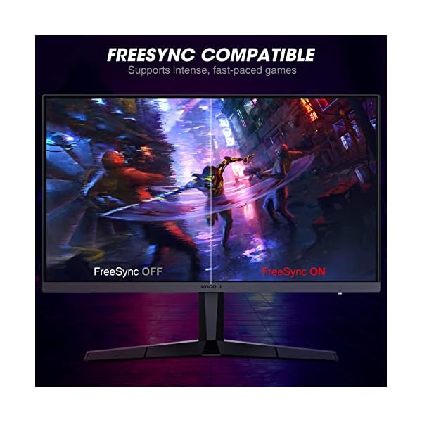 KOORUI Monitor Gaming 24 Pulgadas, 165Hz 1080p 1ms IPS, FreeSync G-Sync, Pantalla Ordenador HDMI, Inclinación Ajustable, Eye Care, Montaje en Pared VESA (FHD HDMI x 2, DisplayPort) Negro - Image 4