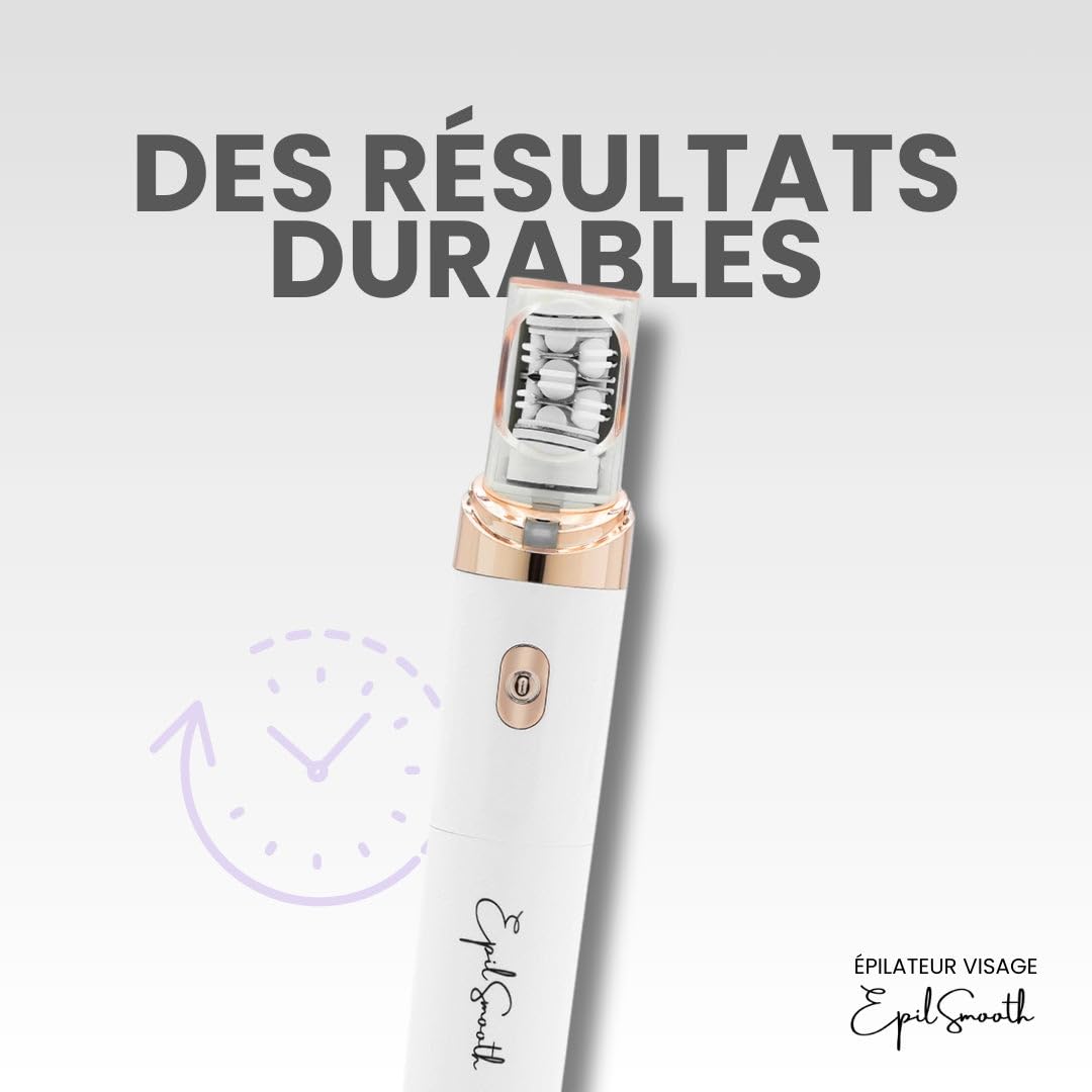 Xandora EpilSmooth⎪Épilateur visage Épilateur visage 2 en 1 USB rechargeable avec lumière LED intégrée pour épilation précise des sourcils, lèvres et zones sensibles, léger et portable