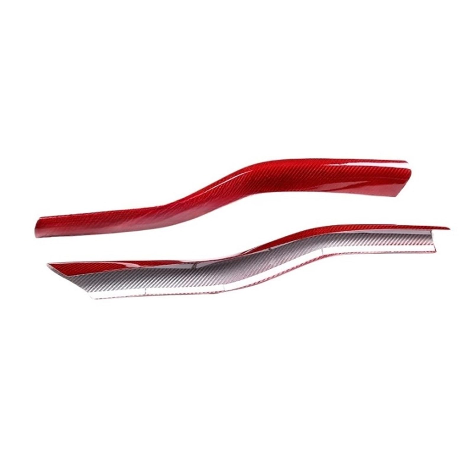 Zderzak tylny samochodu kompatybilny z Ferrari 458 2011-2016 Akcesoria zewnętrzne, Splitter Lip Diffuser Spoiler Cover Trim Prawdziwe włókno węglowe czerwone(Carbon Fiber look)