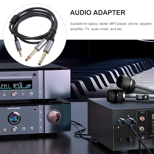 Cable divisor Jack 3.5mm a Dual 6.35mm 1m para audio miniatura 3