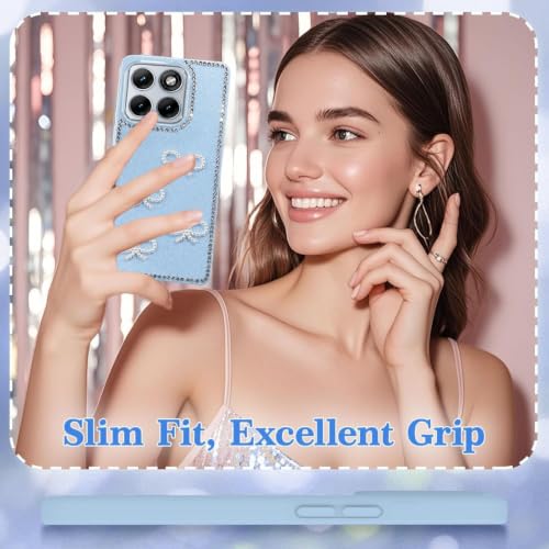 Image of DIZORO for Motorola Moto Edge 70 Fusion 5G Back Cover,Cute Bow Tie Aesthetic Phone Case,Trendy Slim Hard IMD Shockproof Protective Bumper Designer Phone Back Cover for Women Girls Siera