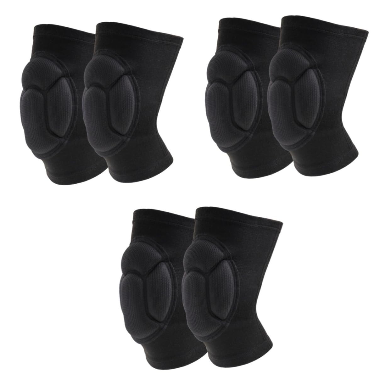 BESPORTBLE 3 Pairs Men's Sports Knee Pads Lightweight Gel Pads for Volleyball Dance Fitness Protection Sleeves