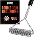 Brushtech B407C Double Helix Bristle Free BBQ Brush, 16-Inch