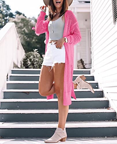 Image of Misassy Womens Open Front Knit Sheer Cardigans Summer Boho Lightweight Long Sleeve Kimono Long Sweater