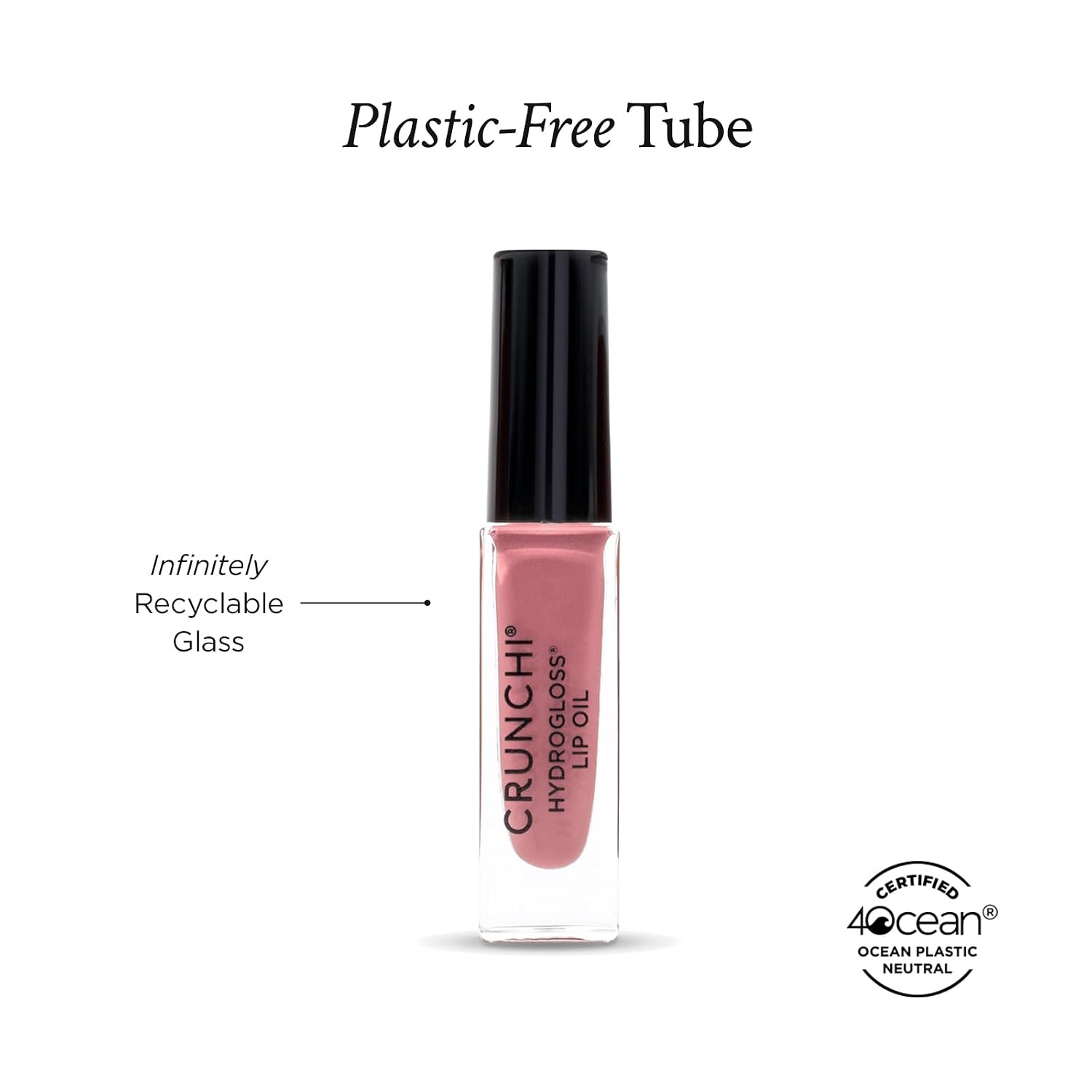 Crunchi Hydrogloss® Lip Oil, Non-Sticky Hydrating Lip Treatment with Natural Vanilla, High Shine Finish, EWG Verified® (Date Night)