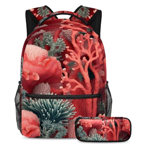 Cartable pour garçons résistant qui soulage les épaules avec sa trousse assortie marine