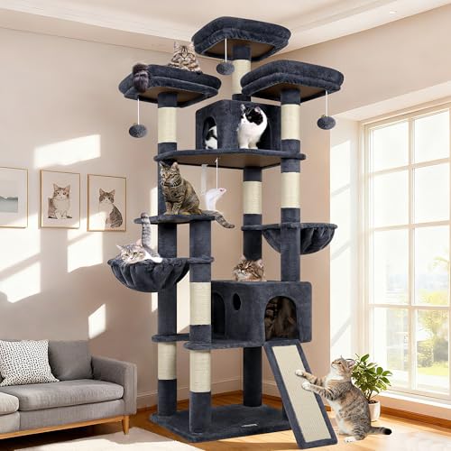 Globlazer Torre para Gatos 83'' Multi-Niveles Gris Oscuro miniatura 1