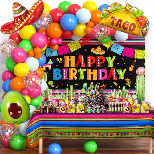 Winrayk Mexican Fiesta Party Decorations Cinco De Mayo Birthday Decor,
