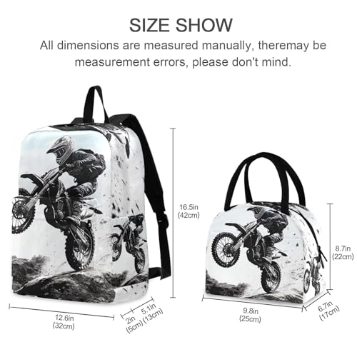 Backpack Set Cooler Bags Insulated Water Proof, Backpacks for Girls Set, Dirt Bike Jump2