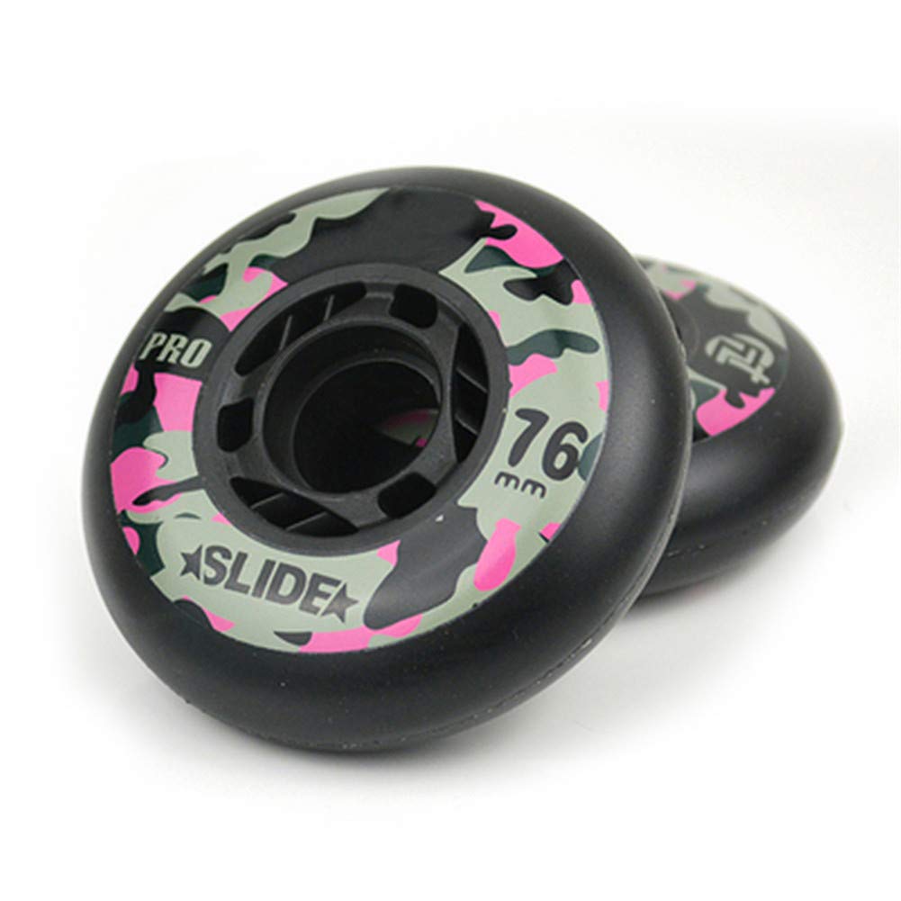 Ruote di ricambio per pattini in linea Ruote Inline Roller Hockey Shooter 8 Pack Ruote di ricambio Ruote freno mimetiche 72mm/76mm/80mm