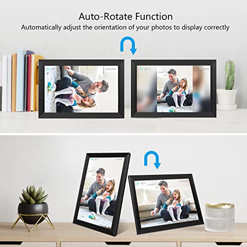Image of 10.1 Inch WiFi Digital Picture Frame, IPS Touch Screen Share Pictures&Videos Via App or Email, Built in 32GB Memory, Support Micro SD Card Extend Storage, Auto-Rotate, Motion Sensor