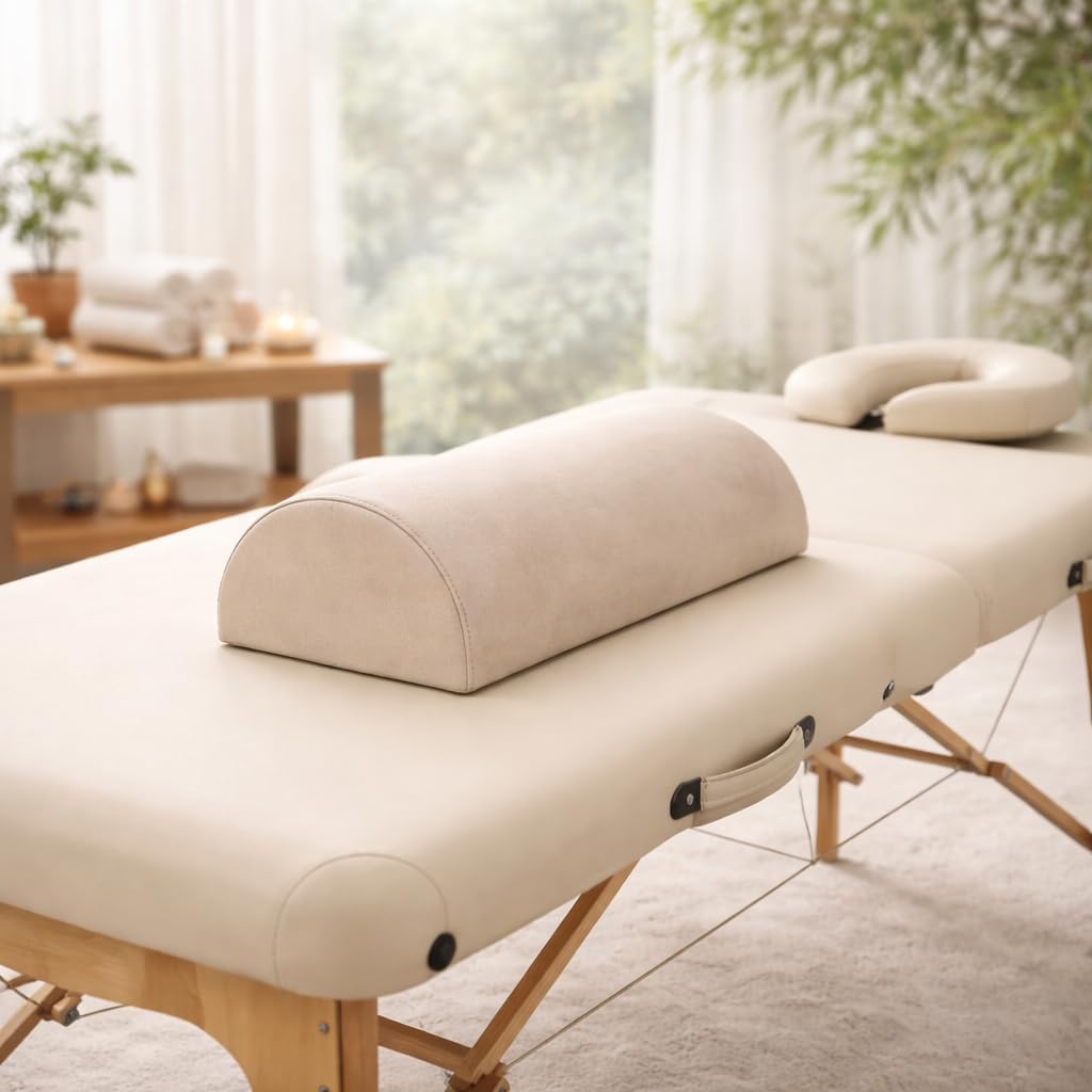 Zen 3/4 Nackenrolle PU Kunstleder für Massage-Liegen Therapie Physio-Liegen Créme